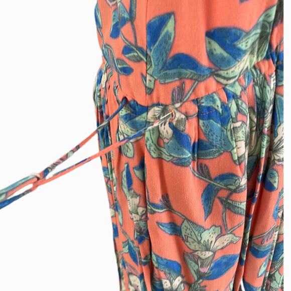 Free People Dear You Floral Dress Peach Sz S - Picture 7 of 8